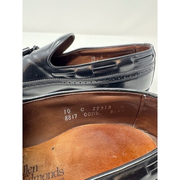 Allen Edmonds Berwick Mens Dress Shoes Black Leather Tassel Wingtip Loafer US 10 main image 4
